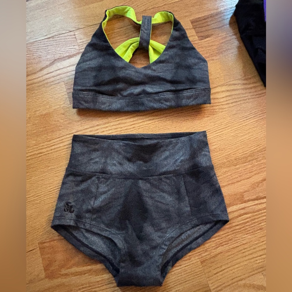 Jo+Jax Neon Yellow/Grey Matching Set